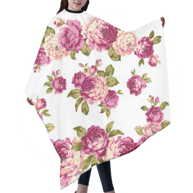 Personality  The Illustration Of Rose Hair Cutting Cape