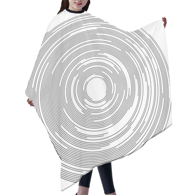 Personality  Abstract Concentric Circles Background Hair Cutting Cape