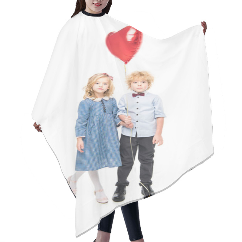 Personality  Kids With Heart Shaped Balloon Hair Cutting Cape