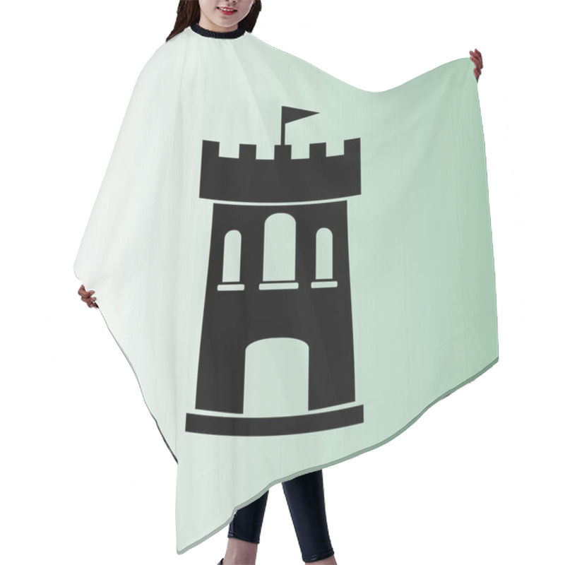 Personality  Castle simple vector icon hair cutting cape