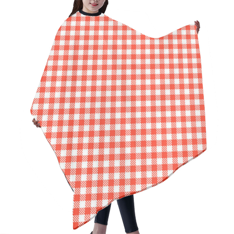 Personality  Checkered Tablecloths Patterns RED - Endlessly Hair Cutting Cape