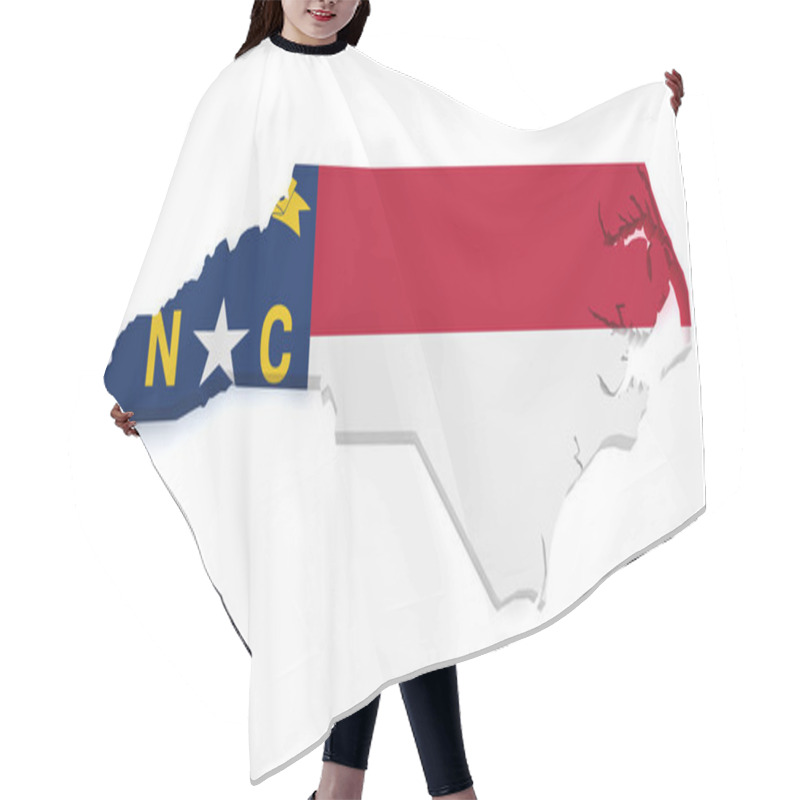 Personality  North Carolina Map 3d Shape Hair Cutting Cape