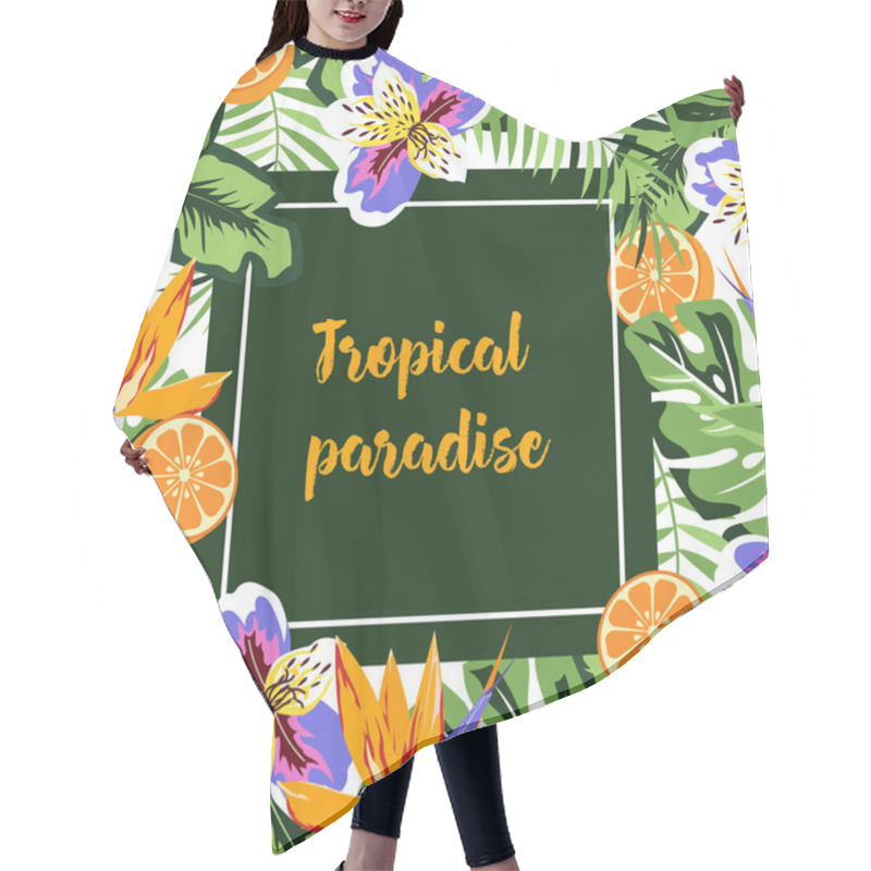 Personality  Tropical Card Pattern Hair Cutting Cape