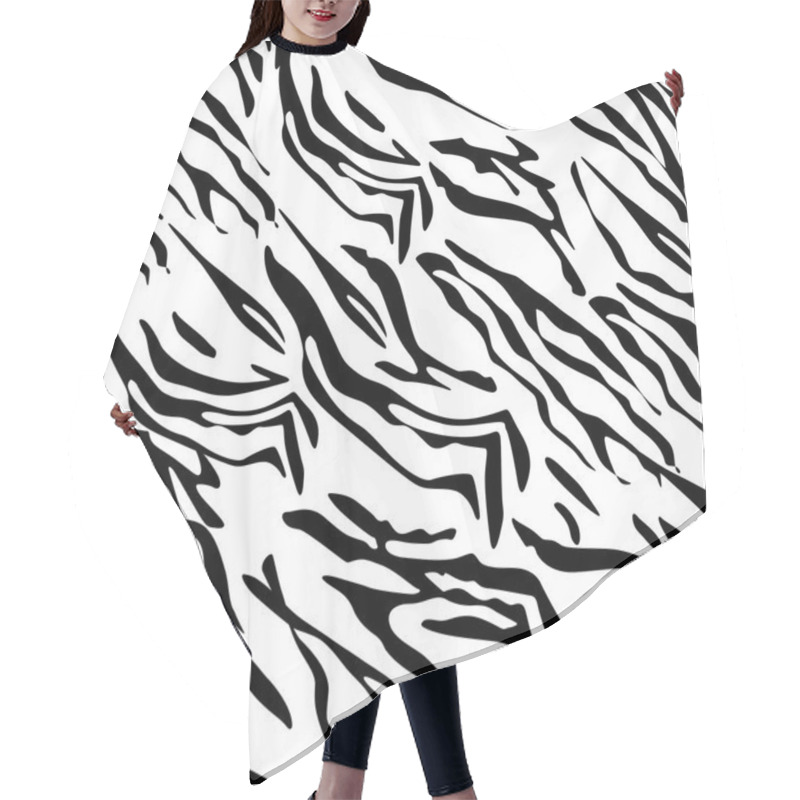 Personality  Zebra Pattern Hair Cutting Cape