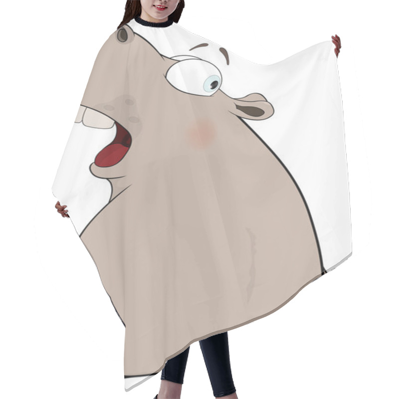 Personality  Little Hippopotamus. Cartoon Hair Cutting Cape