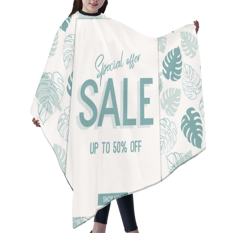 Personality  Tropical Sale Banner. Hair Cutting Cape