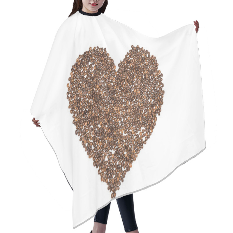 Personality  Heart Symbol Made From Coffee Seeds Hair Cutting Cape