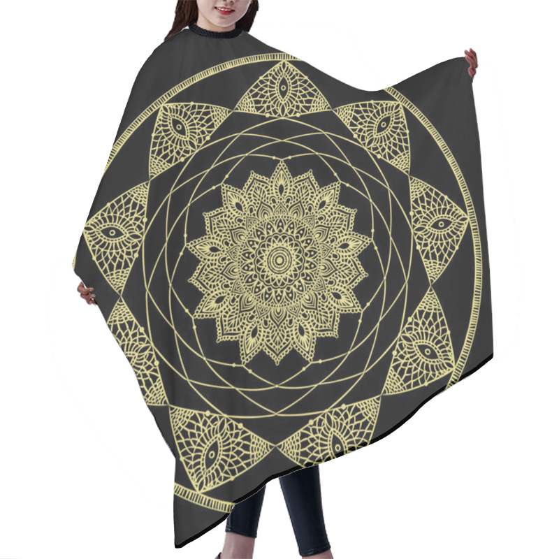 Personality  Hand-drawn Mandala/dreamcatcher Hair Cutting Cape