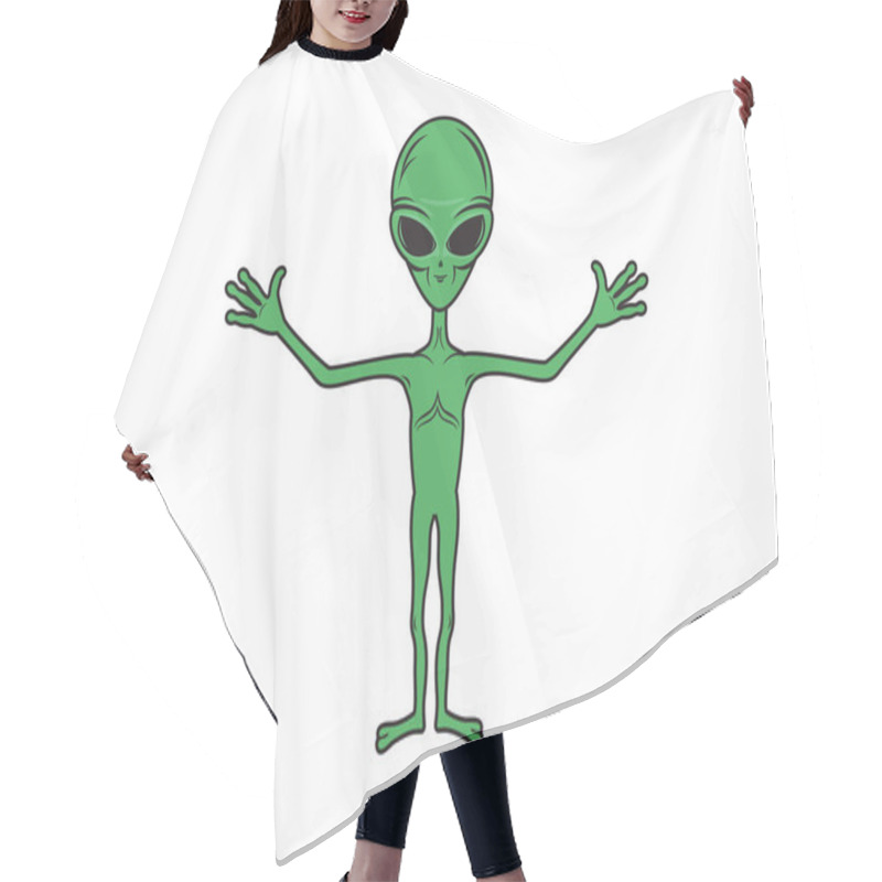 Personality  Alien Vector Image Hair Cutting Cape