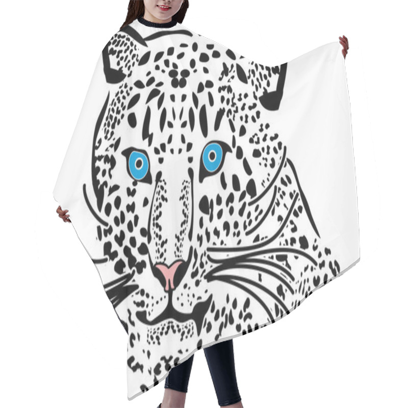 Personality  Leopard Hair Cutting Cape