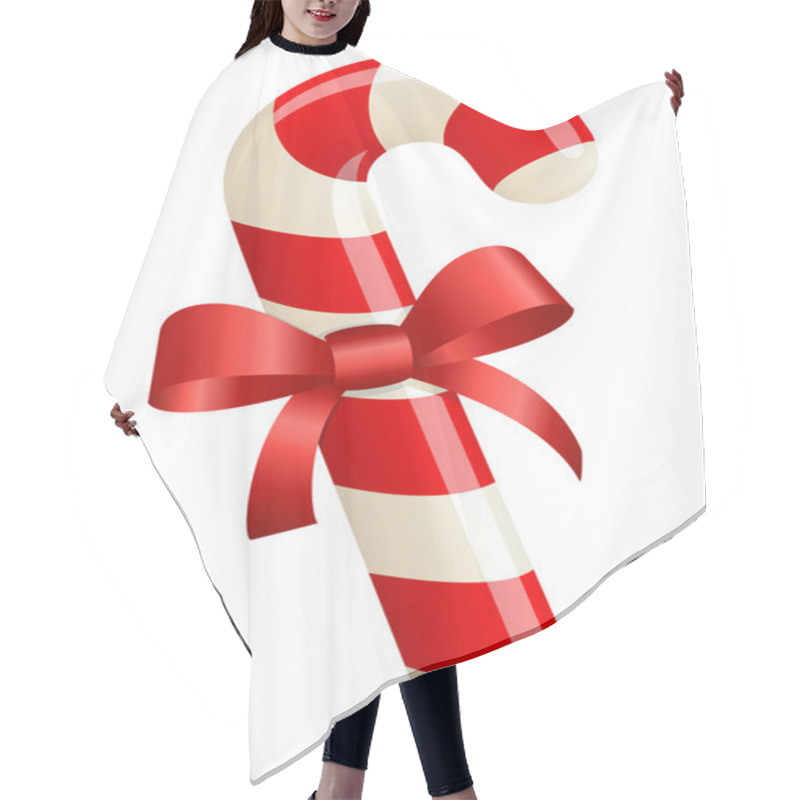 Personality  Christmas Candy Cane Hair Cutting Cape