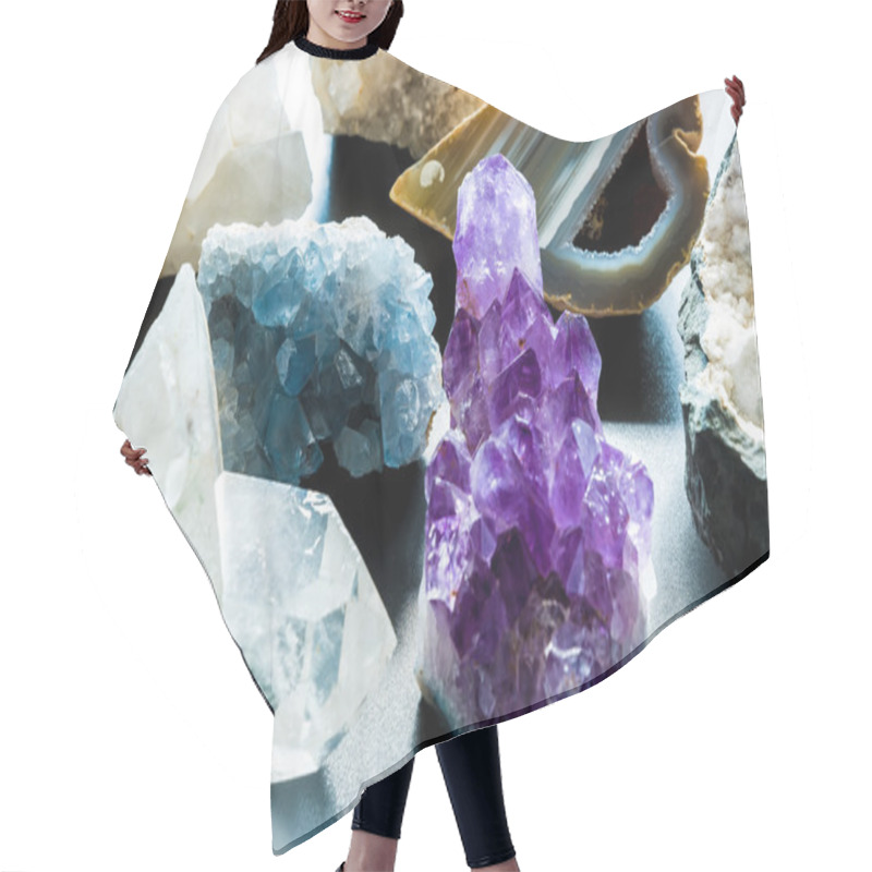 Personality  Semi Precious Stones Hair Cutting Cape