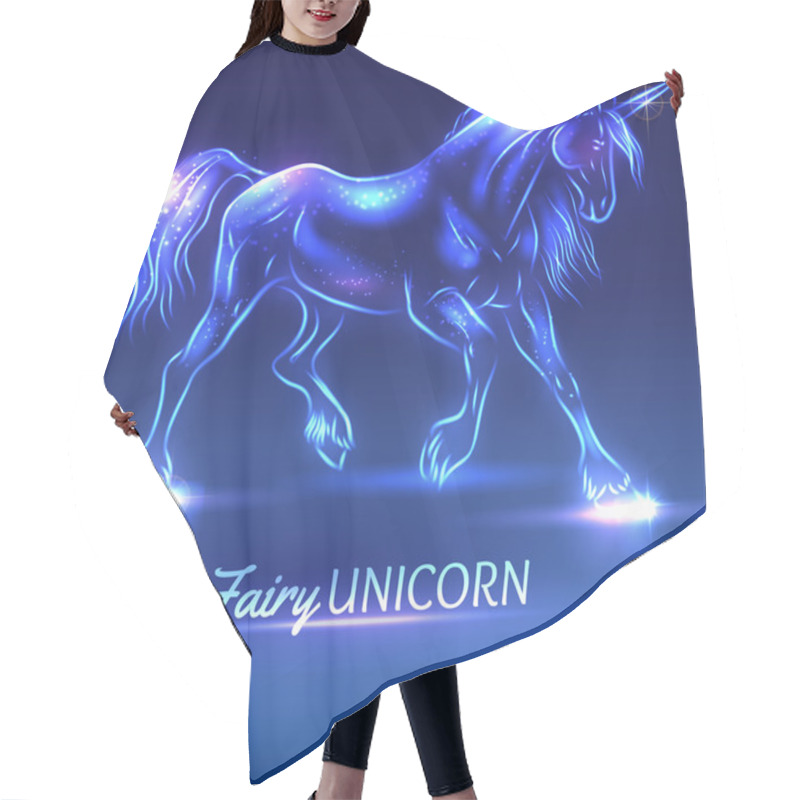 Personality  Fairy Unicorn With Sparkles Hair Cutting Cape