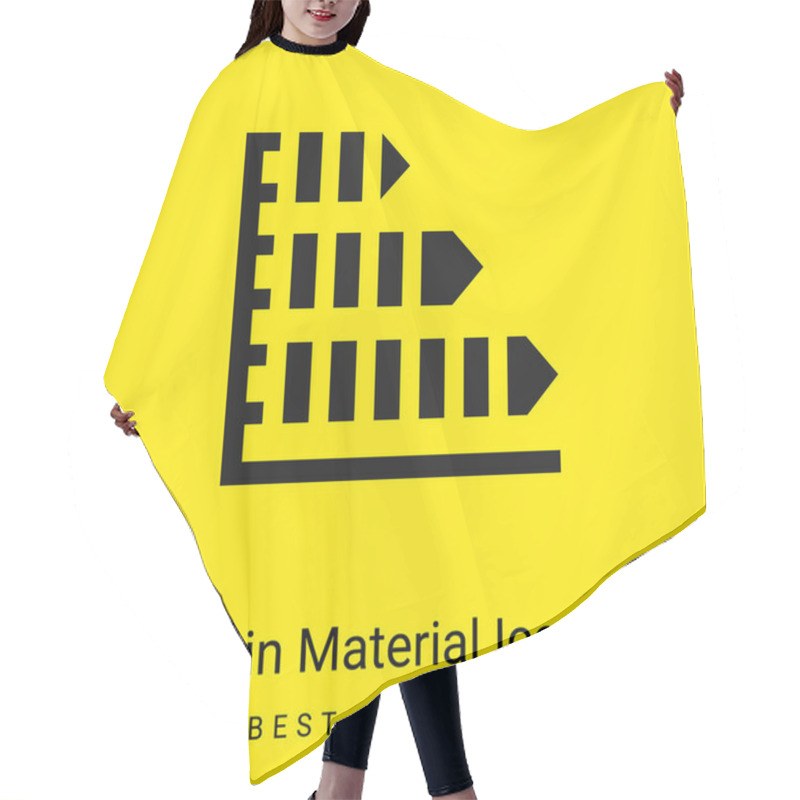 Personality  Bar Chart Minimal Bright Yellow Material Icon Hair Cutting Cape