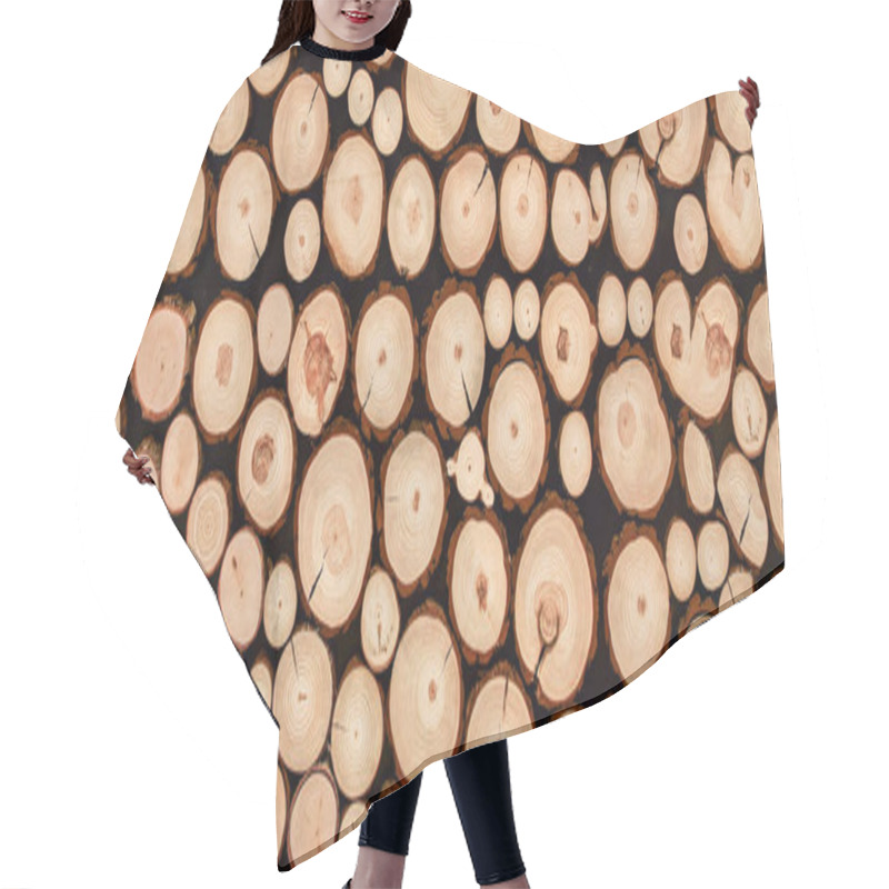 Personality  Wood Texture Background Hair Cutting Cape