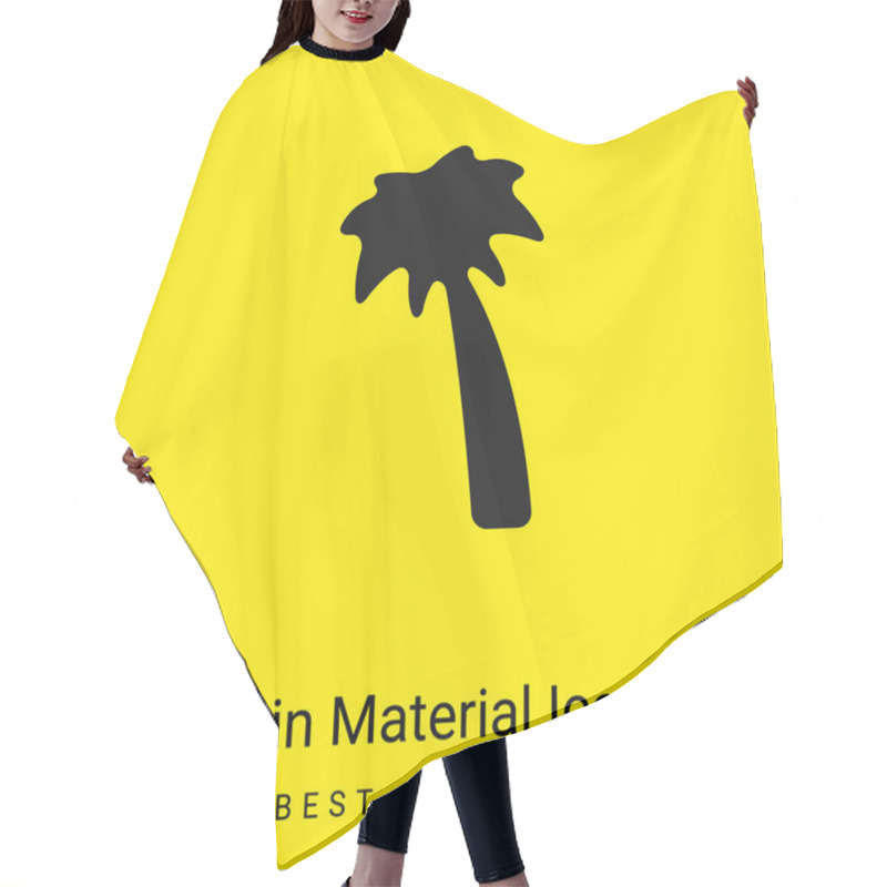 Personality  Black Palm Tree Minimal Bright Yellow Material Icon Hair Cutting Cape