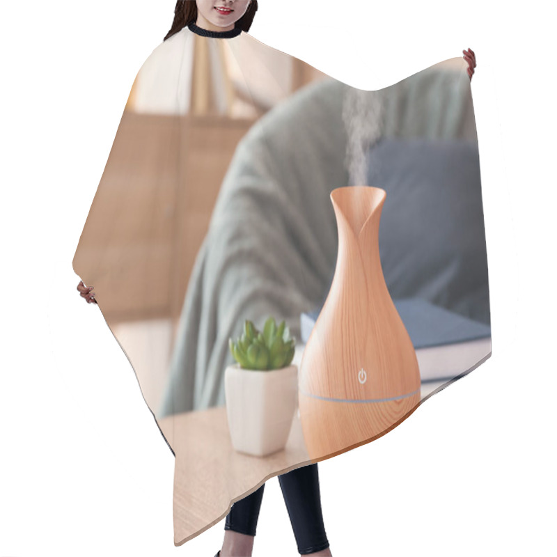 Personality  Aroma Oil Diffuser On Table In Room Hair Cutting Cape