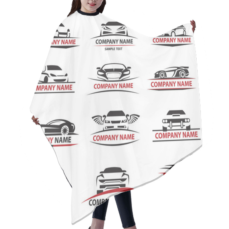 Personality  Car Icon Set Hair Cutting Cape