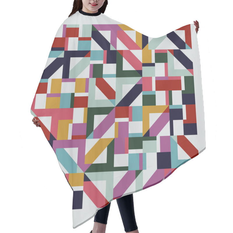 Personality  Bauhaus Inspired Abstract Artwork Made With Vector Design Elements And Bold Geometric Shapes For Poster, Cover, Art, Presentation, Prints, Fabric, Wallpaper And Etc. Hair Cutting Cape