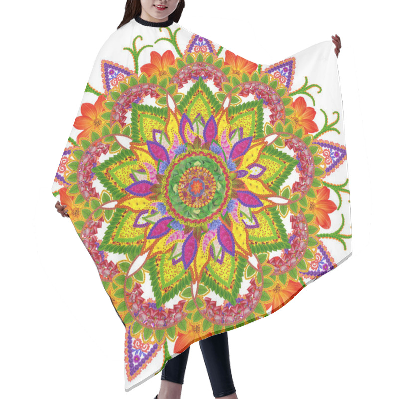 Personality  Sacred Sun Mandala Hair Cutting Cape