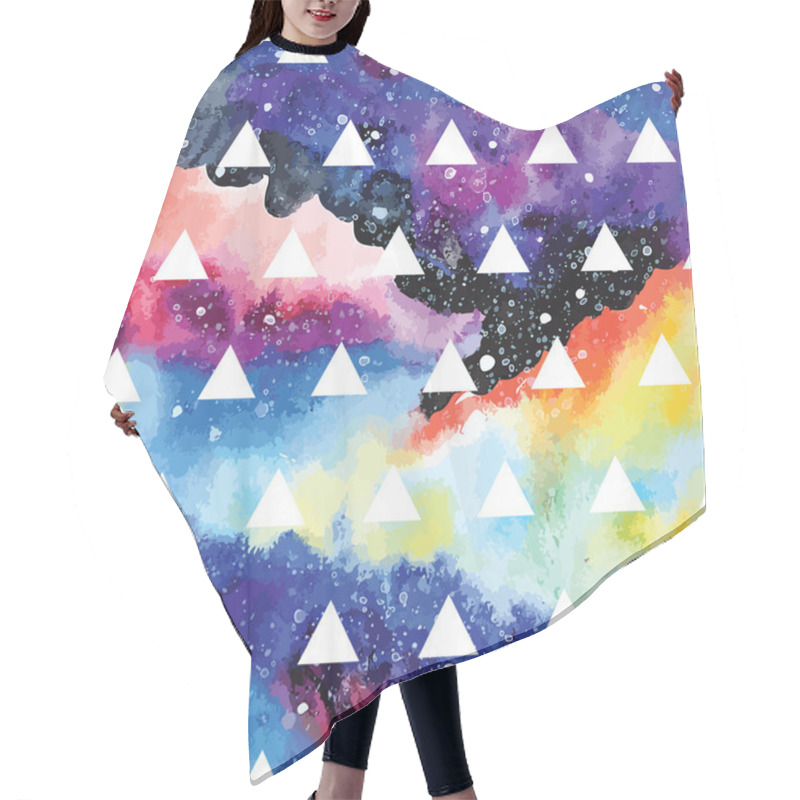 Personality  Galaxy Seamless Pattern. Hair Cutting Cape