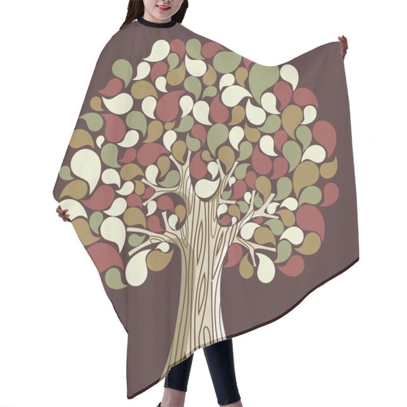 Personality  Abstract Autumn Time Tree Hair Cutting Cape