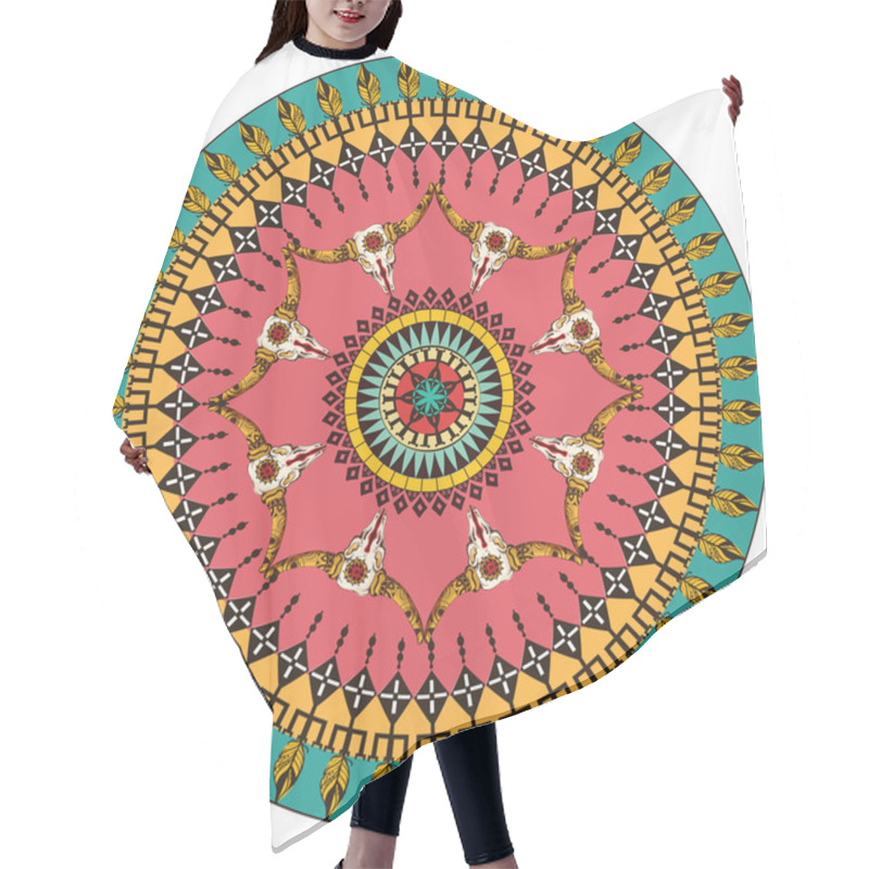 Personality  Tribal Round Ornamental Background Hair Cutting Cape