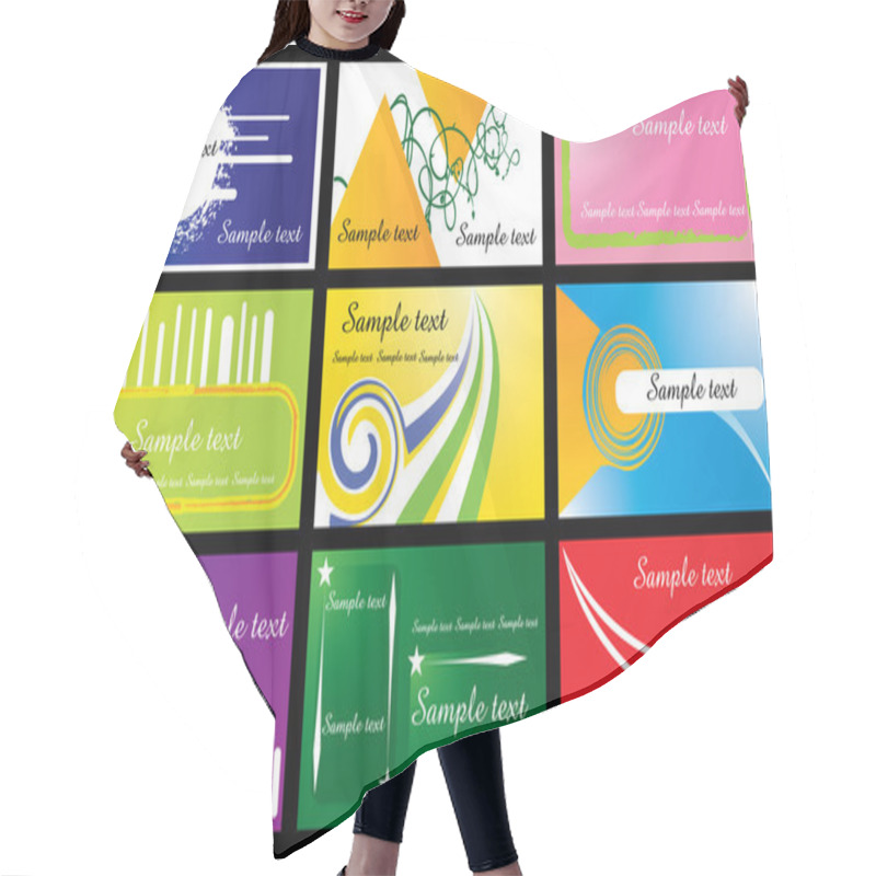 Personality  Visiting Cards Set 3 Hair Cutting Cape