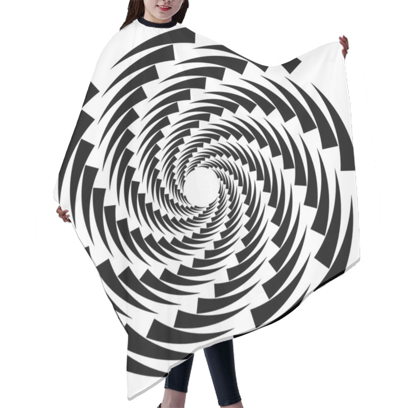 Personality  Abstract Spiral Rotating Element    Hair Cutting Cape