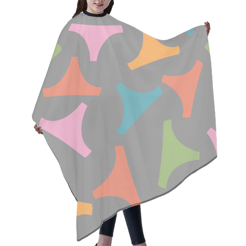 Personality  Seamless Pattern Panties Woman Hair Cutting Cape