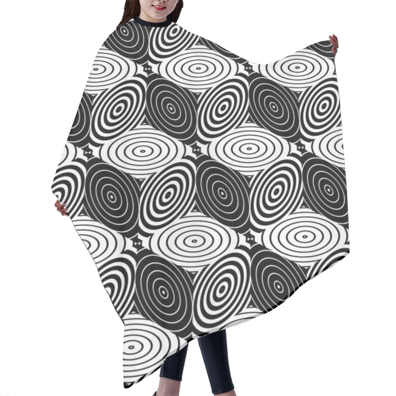 Personality  Endless Monochrome Symmetric Pattern Hair Cutting Cape