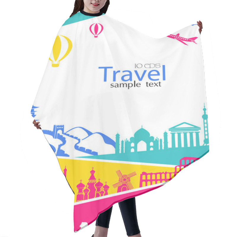 Personality  Travel And Vacation Banner Hair Cutting Cape