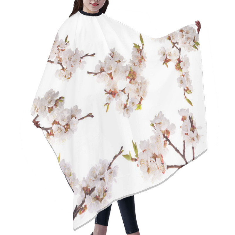 Personality  Six Cherry-tree Branches With Lot Of Flowers Hair Cutting Cape