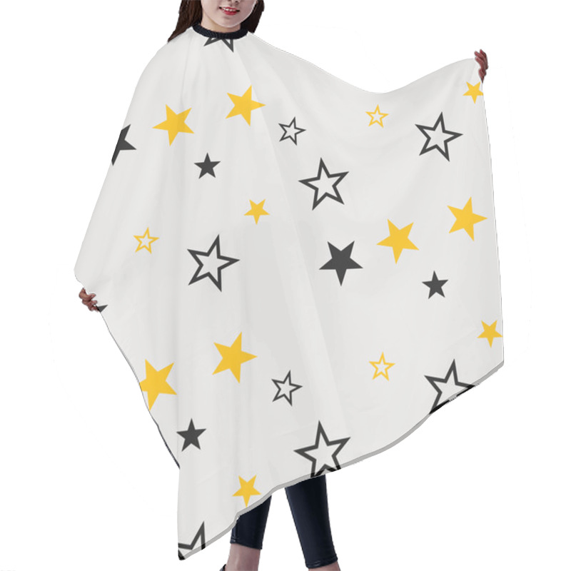 Personality  Stars Seamless Pattern. Vector Illustration Hair Cutting Cape