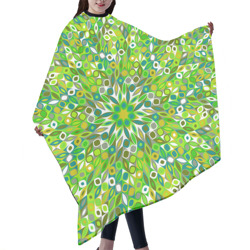 Personality  Geometrical Abstract Stylized Flower Pattern Mosaic Background Design Hair Cutting Cape