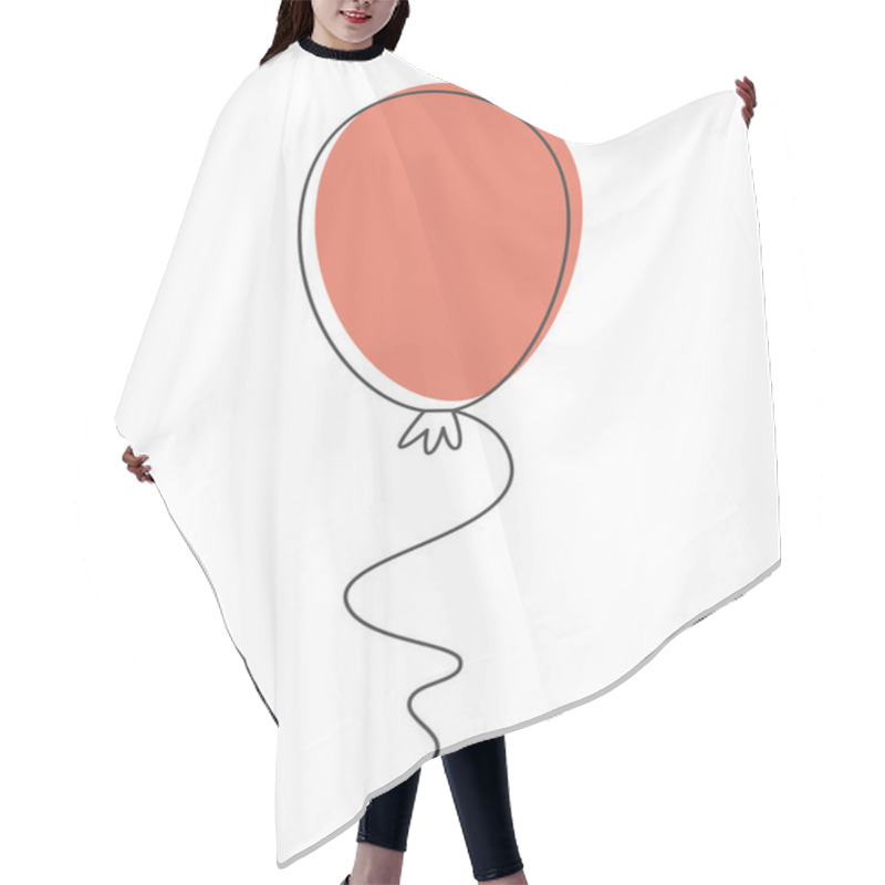 Personality  Classic Balloon In Doodle Style. Beautiful Holiday Item. Hair Cutting Cape