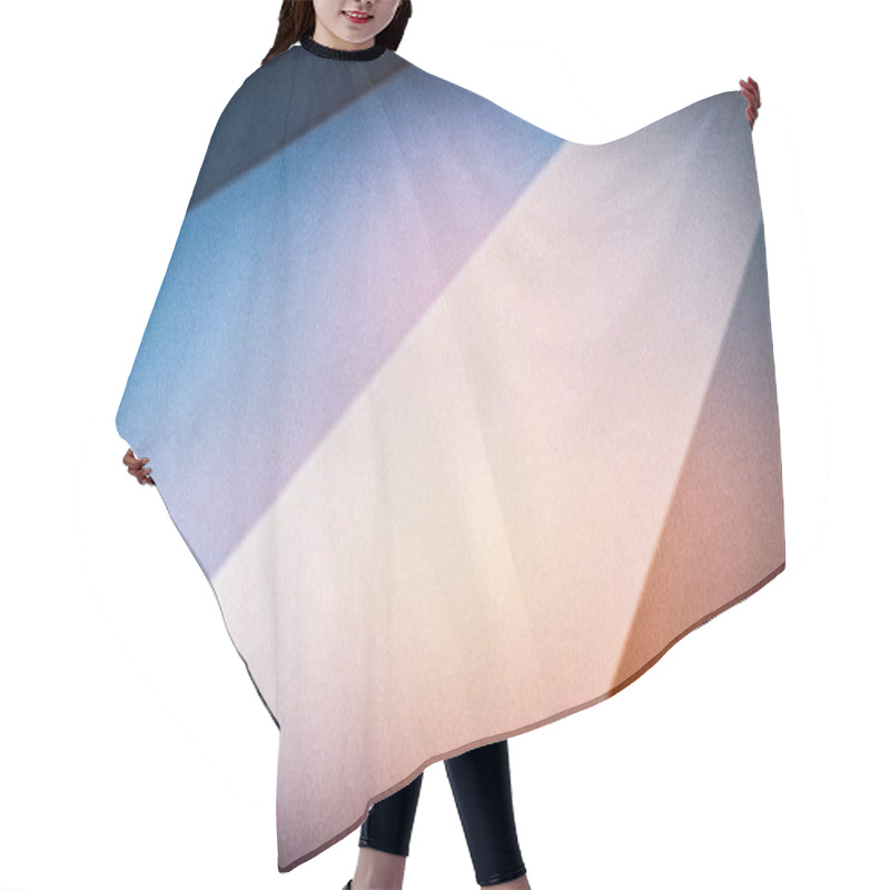 Personality  Subtle Abstract Background In Soft Shades Of Blue, Beige, And Peach, Featuring A Grainy Texture And Smooth Geometric Stripes, Ideal For Modern Designs And Wallpapers Hair Cutting Cape