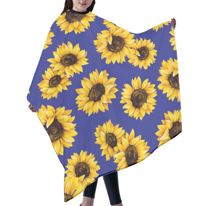 Personality  Sunflower Pattern Hair Cutting Cape