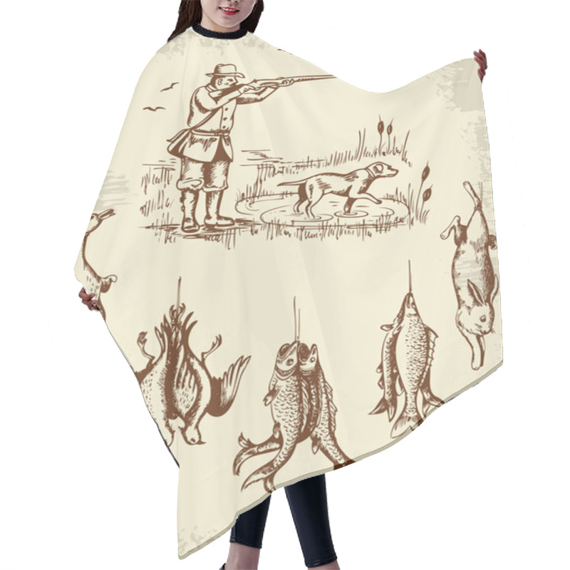 Personality  Hunter And Wild Animals Hair Cutting Cape