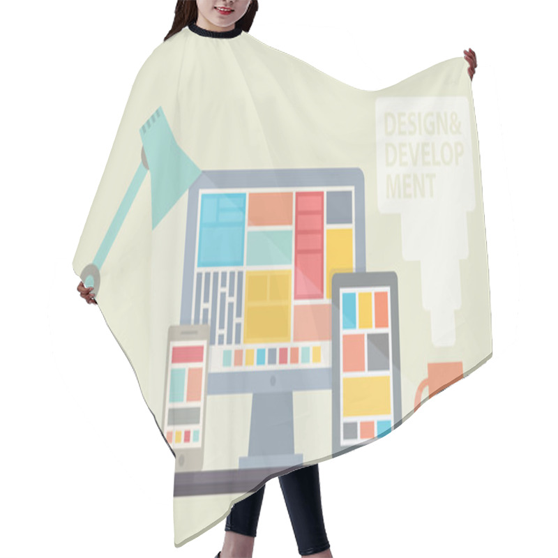 Personality  Web Design Development Illustration Hair Cutting Cape