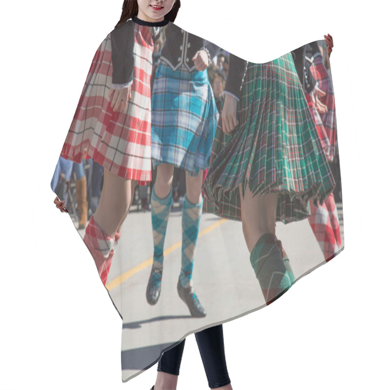 Personality  Teens Scottish Skirts Dancing Outdoor Hair Cutting Cape