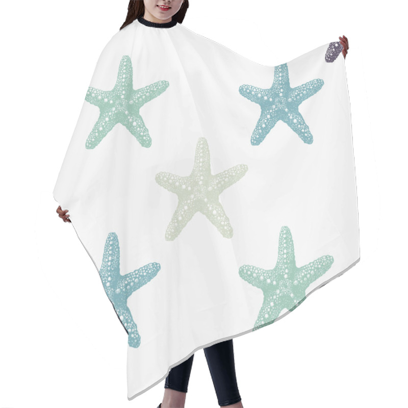 Personality  Sea Stars Sketch Pattern Hair Cutting Cape