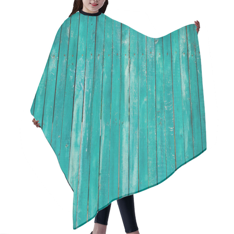 Personality  Green Wooden Planks Hair Cutting Cape