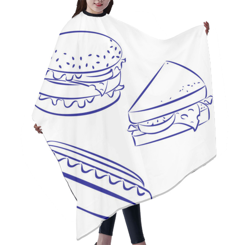 Personality  Fast Food Icons Hair Cutting Cape