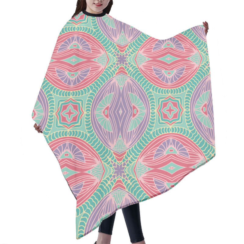 Personality  Ethnic Abstract Hand-drawn Seamless Pattern Hair Cutting Cape