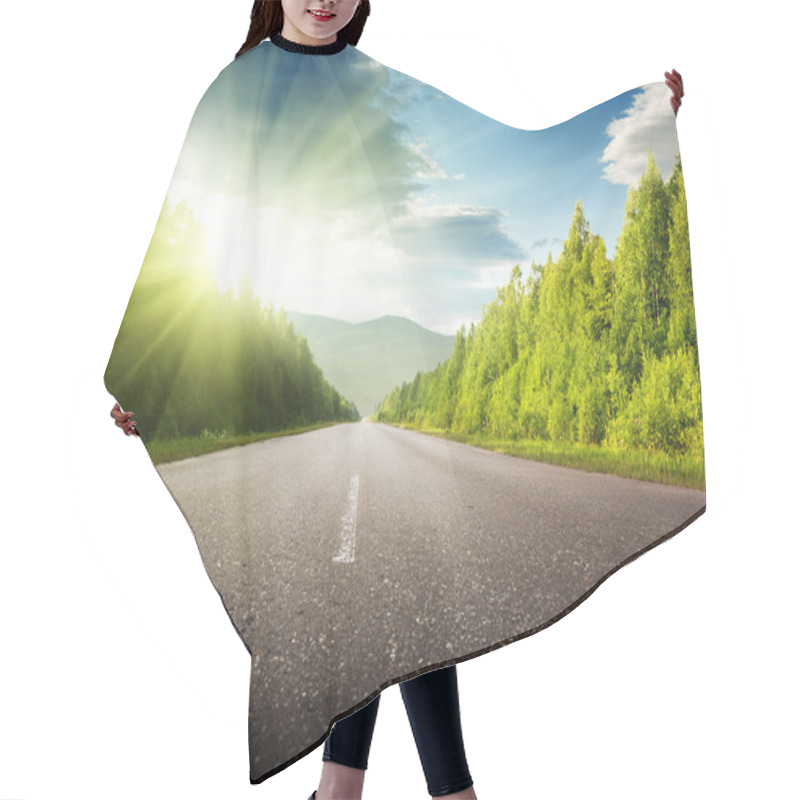 Personality  Road In Russian Mountains Hair Cutting Cape