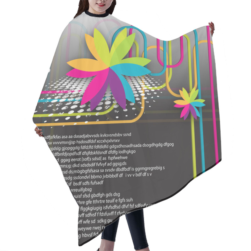 Personality  Beautiful Modern Flourish Business Template Hair Cutting Cape