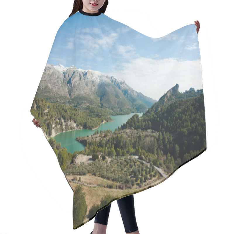 Personality  Guadalest Valley Winter Scene Hair Cutting Cape