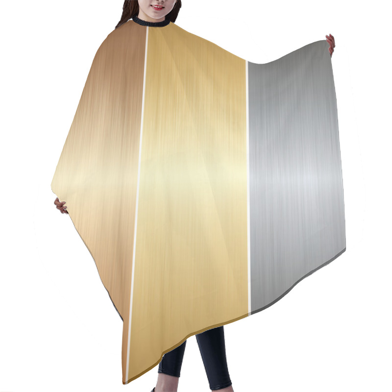 Personality  Metal Plate Texture Hair Cutting Cape