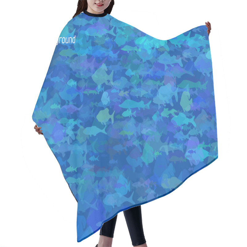 Personality  Blue Fish Background. Hair Cutting Cape